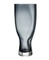 Orrefors Squeeze Tall Crystal Vase In Blue,gray