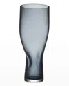 Orrefors Squeeze Small Crystal Vase In Blue/gray