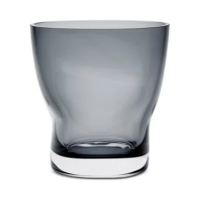 Orrefors Squeeze Tulip Vase In Blue,gray
