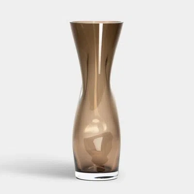 Orrefors Squeeze Vase Smokey Brown Small