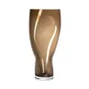 Orrefors Squeeze Tall Vase In Smokey Brown