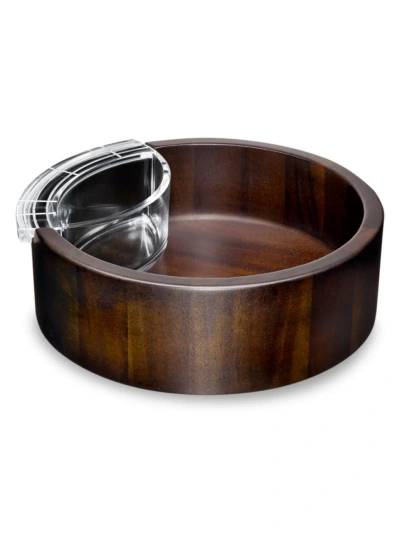 Orrefors Street Acacia Wood Chip & Dip Bowl In Brown