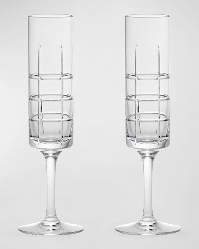 Orrefors Street Champagne Glasses, Set Of 2