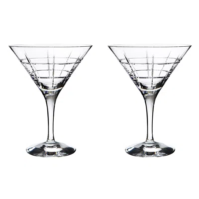 Orrefors Street Martini Pair In Transparent