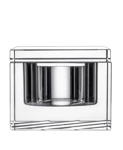 ORREFORS STRIPE COVERED BOX W/LID