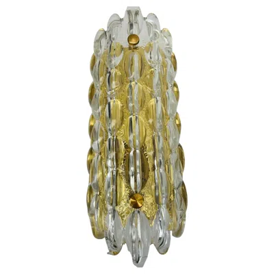 Pre-owned Orrefors Swedish 1950s Crystal Bubble Wall Lamp Midcentury In Brown