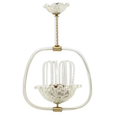 Pre-owned Orrefors Swedish Grace Chandelier By Fritz Kurs For  In Sand
