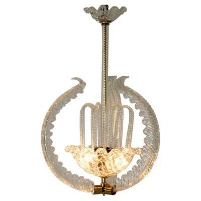 Pre-owned Orrefors Swedish Grace Chandelier By Fritz Kurs, , Sweden, 1940s In Sand