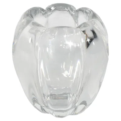 Pre-owned Orrefors Swedish Grace Crystal Glass Vase Stella Polaris By Vicke Lindstrand For  In Transparent
