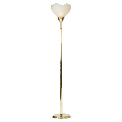 Pre-owned Orrefors Swedish Grace Floor Lamp, Brass And Glass, , Sweden, 1940s In Sand
