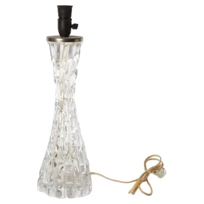 Pre-owned Orrefors Textured Glass Table Lamp Rd-1477 By Carl Fagerlund, Sweden In Transparent