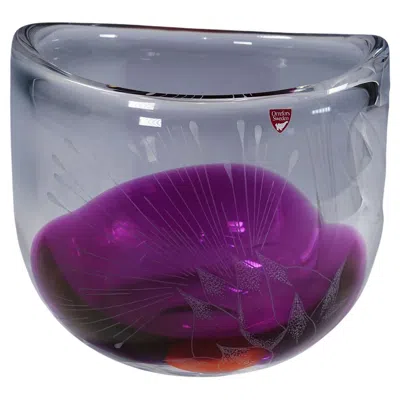 Pre-owned Orrefors Tree Of Live Art Glass Vase By Olle Alberius For , Sweden 1977 In Transparent