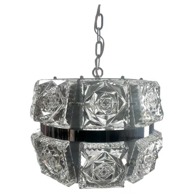 Pre-owned Orrefors Vintage Boréns Borås Loft Lamp From 1960.  Glassworks. In Transparent
