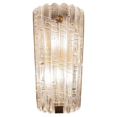 Pre-owned Orrefors Vintage Crystal Sconce, Sweden In Sand