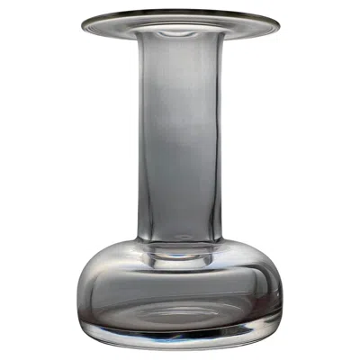 Pre-owned Orrefors Vintage Mouth Blown Crystal Glass Vase From  Sweden, 1970s In Gray