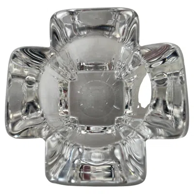 Pre-owned Orrefors Vintage  Sweden Crystal Votive Candle Holder In Gray