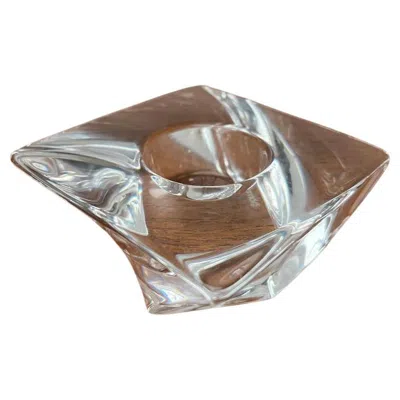 Pre-owned Orrefors Vintage Tornado Series Crystal Glass Candleholder By Jan Johanssen For  In Brown