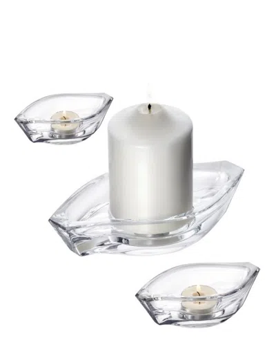 ORREFORS WAVE VOTIVE 3-PC. SET