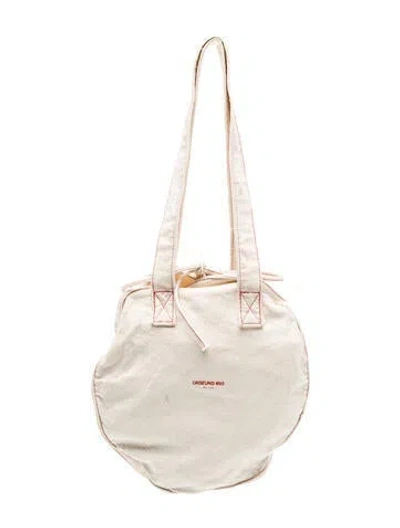 Pre-owned Orseund Iris Canvas Shoulder Bag In Neutral