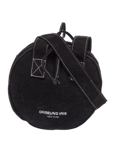 Pre-owned Orseund Iris Canvas Top Handle Bag In Black