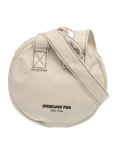 Pre-owned Orseund Iris Canvas Top Handle Bag In Neutrals