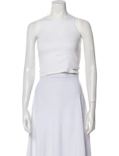 Pre-owned Orseund Iris Crew Neck Sleeveless Crop Top In Neutral