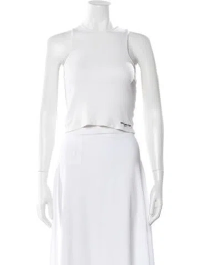 Pre-owned Orseund Iris Crew Neck Sleeveless Crop Top In Neutral
