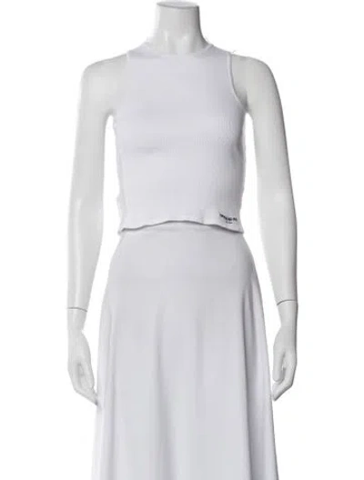 Pre-owned Orseund Iris Crew Neck Sleeveless Crop Top In Neutral