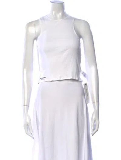 Pre-owned Orseund Iris Crew Neck Sleeveless Crop Top In Neutrals