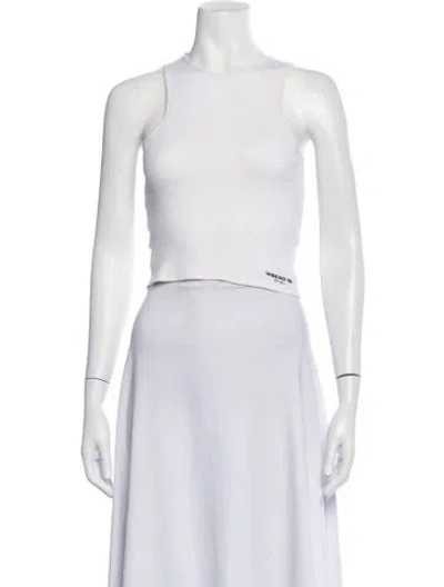 Pre-owned Orseund Iris Crew Neck Sleeveless Crop Top In Neutrals