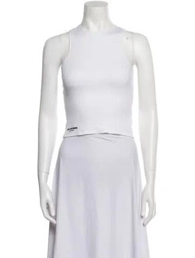 Pre-owned Orseund Iris Crew Neck Sleeveless Crop Top In White