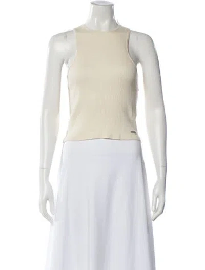 Pre-owned Orseund Iris Crew Neck Sleeveless Top In Neutral