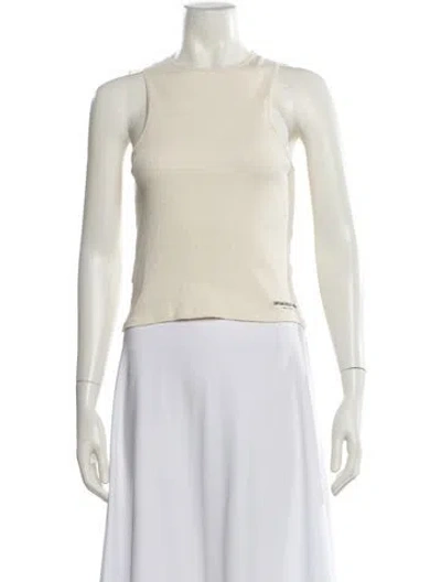 Pre-owned Orseund Iris Crew Neck Sleeveless Top In Neutral