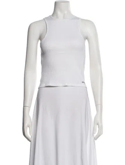 Pre-owned Orseund Iris Crew Neck Sleeveless Top In White