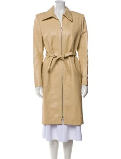 Pre-owned Orseund Iris Faux Leather Jacket In Neutral