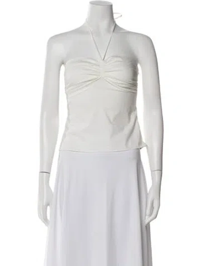 Pre-owned Orseund Iris Halterneck Sleeveless Crop Top In Neutral