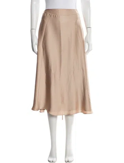 Pre-owned Orseund Iris Midi Length Skirt In Gold