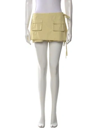 Pre-owned Orseund Iris Mini Shorts In Yellow