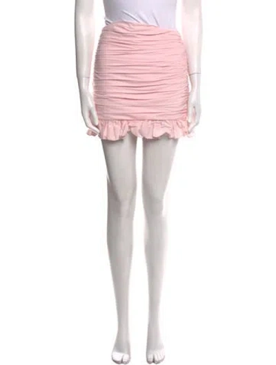 Pre-owned Orseund Iris Ruffle Embellishment Mini Skirt In Pink