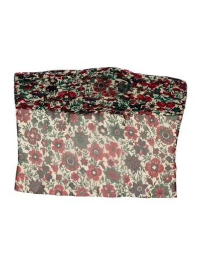 Pre-owned Orseund Iris Silk Floral Print Top In Multi