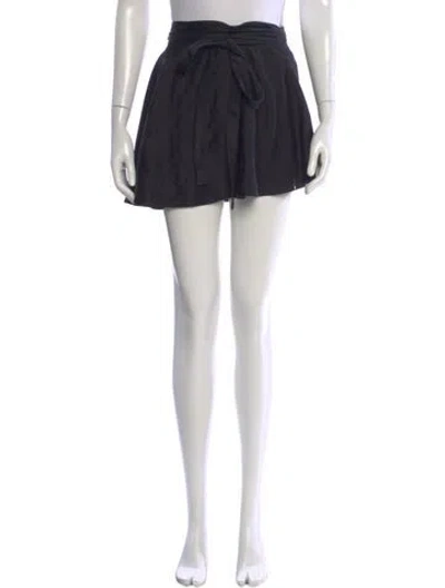 Pre-owned Orseund Iris Silk Mini Skirt In Black
