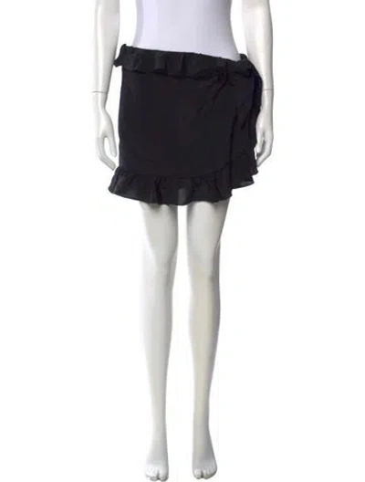 Pre-owned Orseund Iris Silk Mini Skirt In Black
