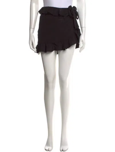 Pre-owned Orseund Iris Silk Mini Skirt In Black