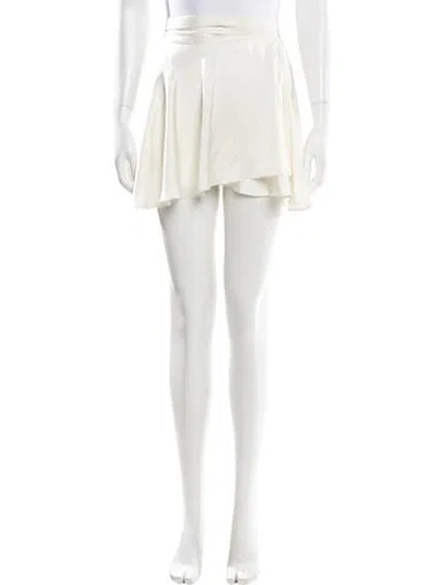 Pre-owned Orseund Iris Silk Mini Skirt In Neutral