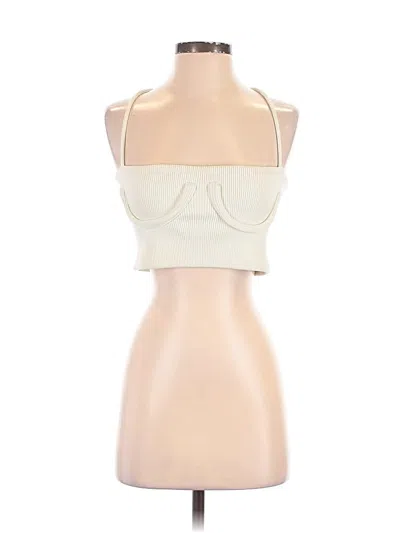 Pre-owned Orseund Iris Sleeveless Top Ivory Strapless Neckline Tops