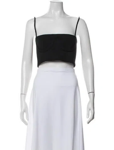 Pre-owned Orseund Iris Square Neckline Sleeveless Crop Top In Blue