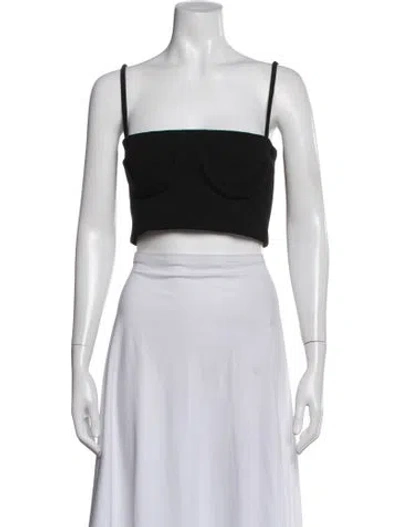 Pre-owned Orseund Iris Square Neckline Sleeveless Crop Top In Blue