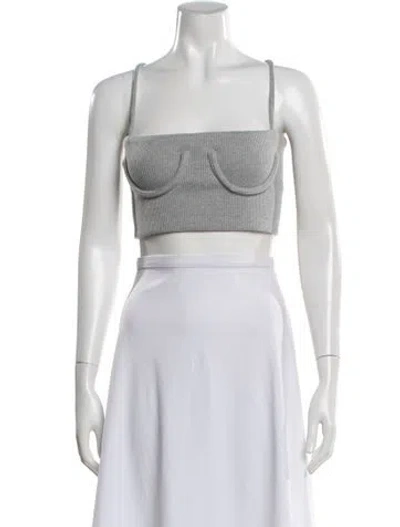 Pre-owned Orseund Iris Square Neckline Sleeveless Crop Top In Neutral