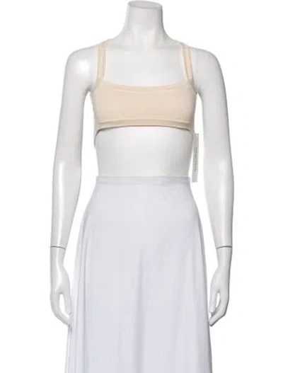 Pre-owned Orseund Iris Square Neckline Sleeveless Sports Bra In Neutrals
