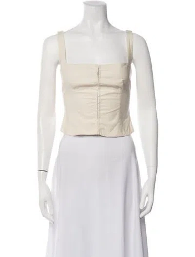 Pre-owned Orseund Iris Square Neckline Sleeveless Top In Neutrals